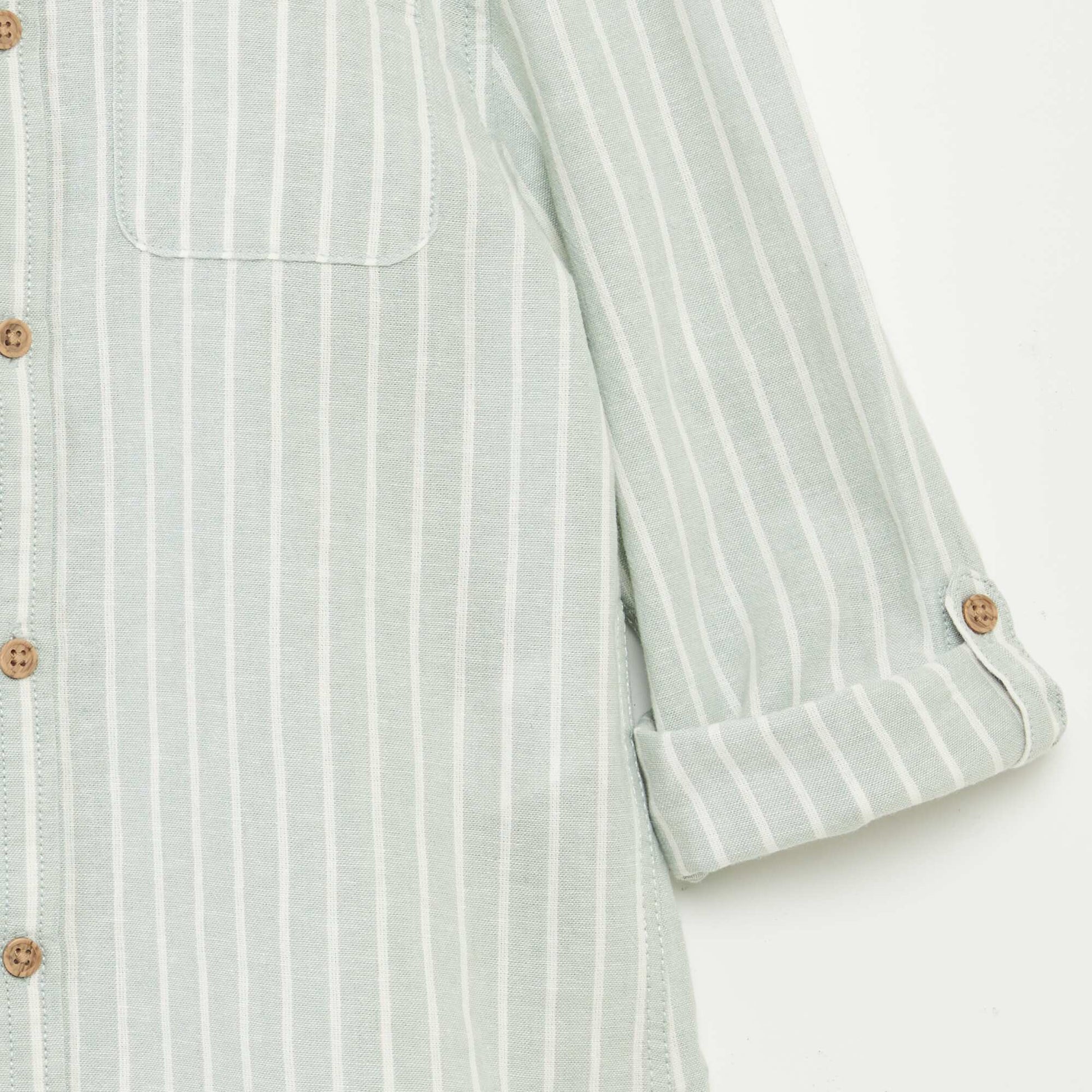Chemise en lin mélangé VERT