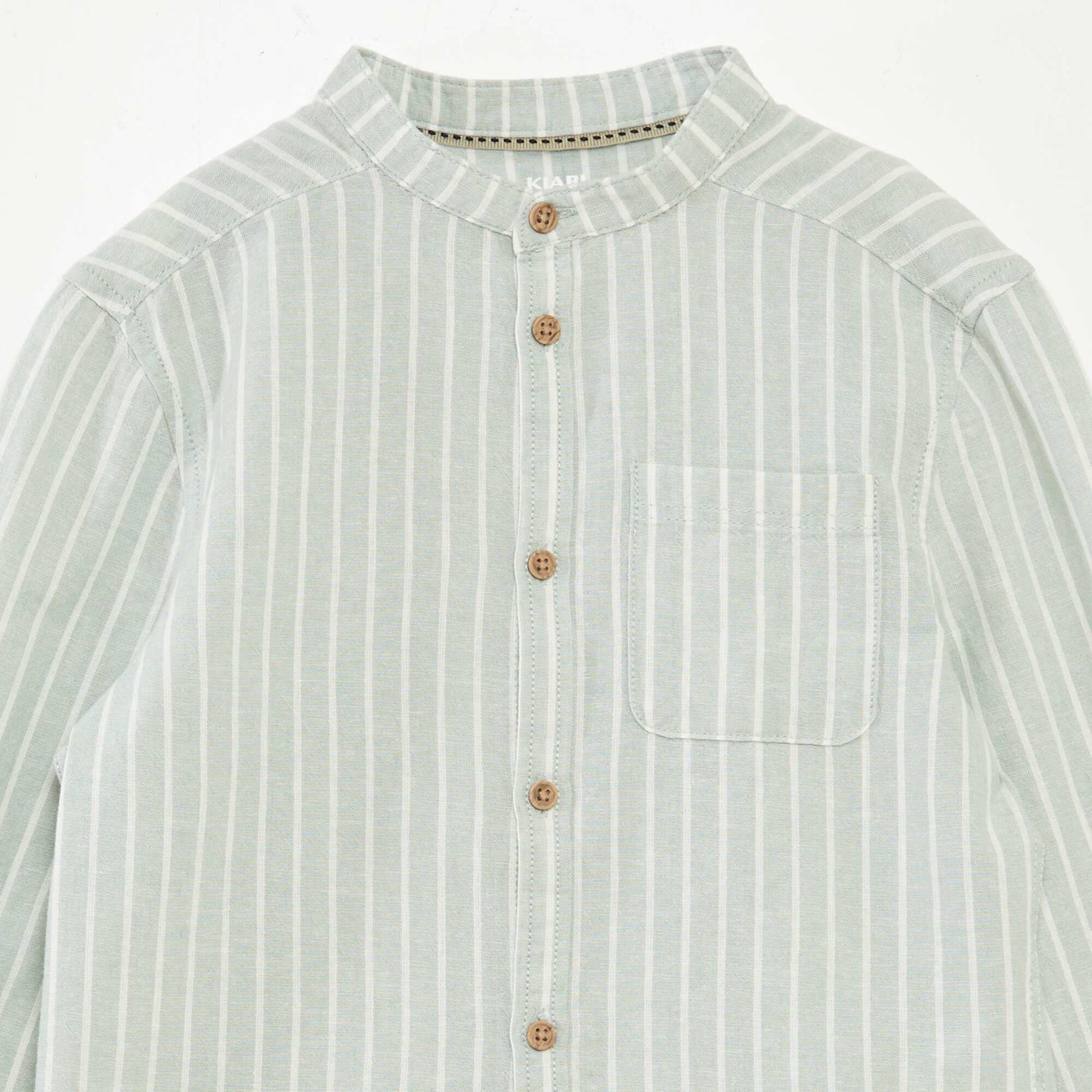 Chemise en lin mélangé VERT