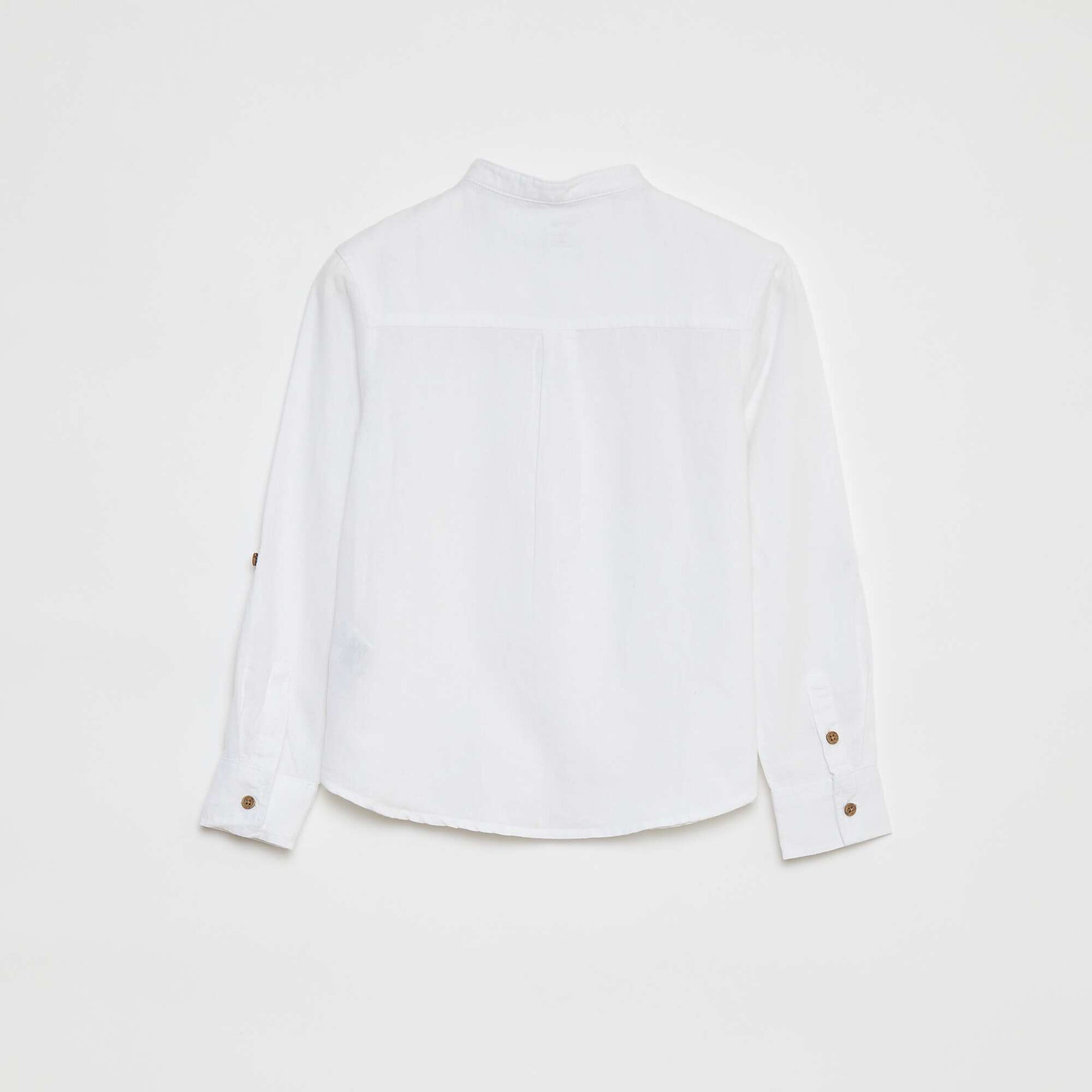 Chemise en lin mélangé BLANC