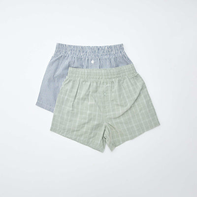 Lot de 2 boxers à carreaux VERT