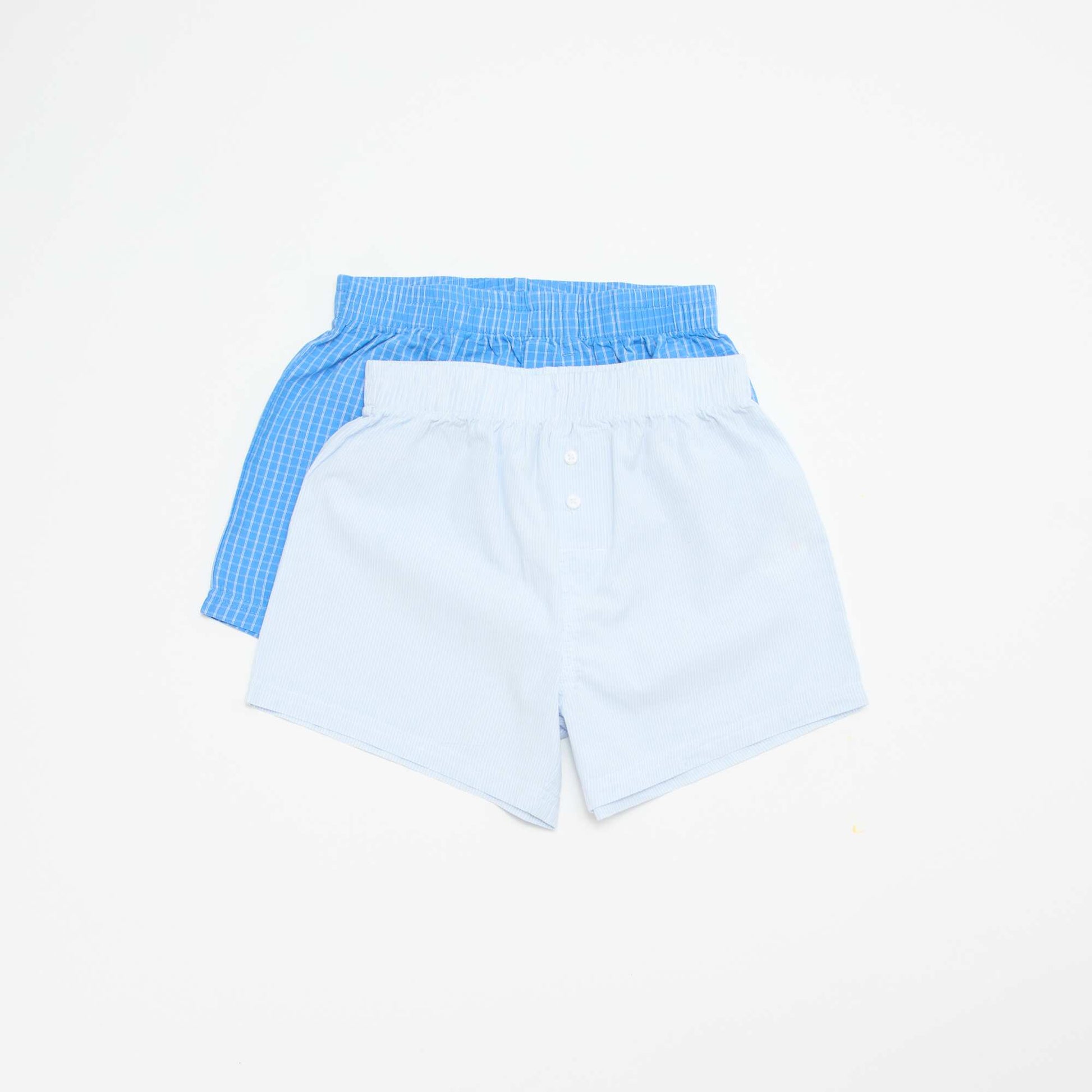 Lot de 2 boxers à carreaux BLEU