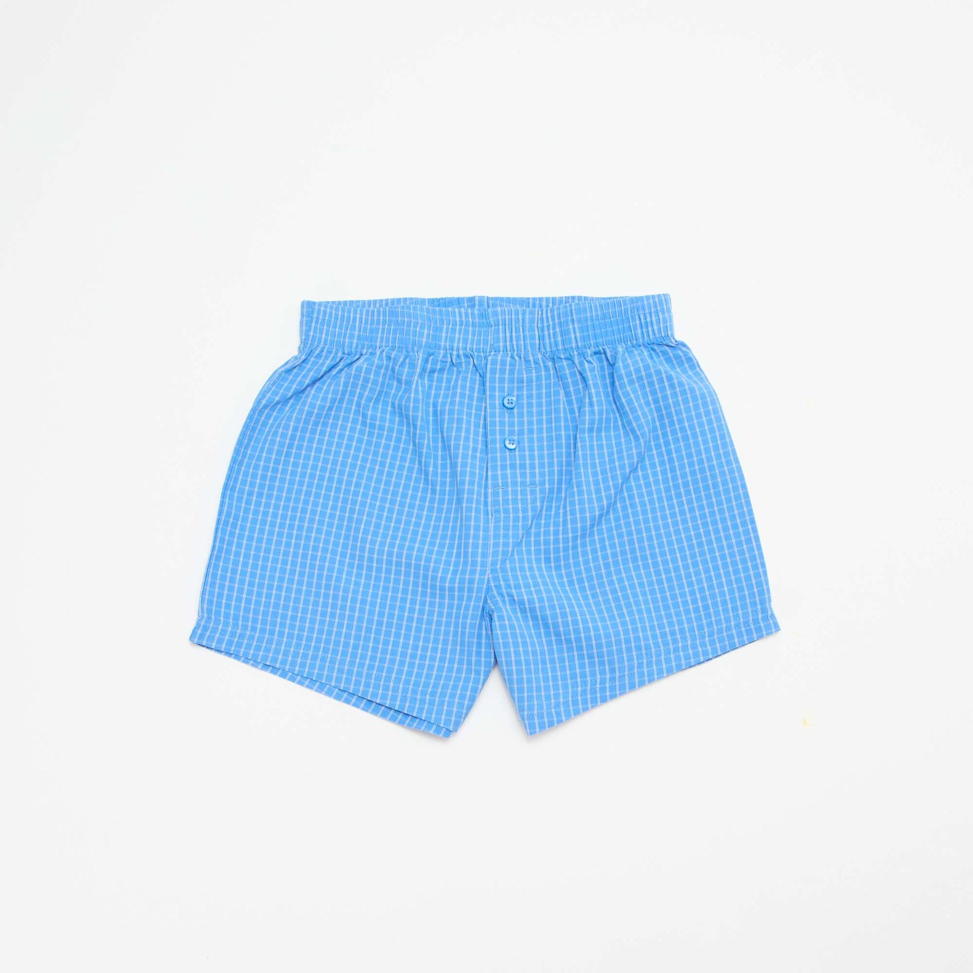 Lot de 2 boxers à carreaux BLEU