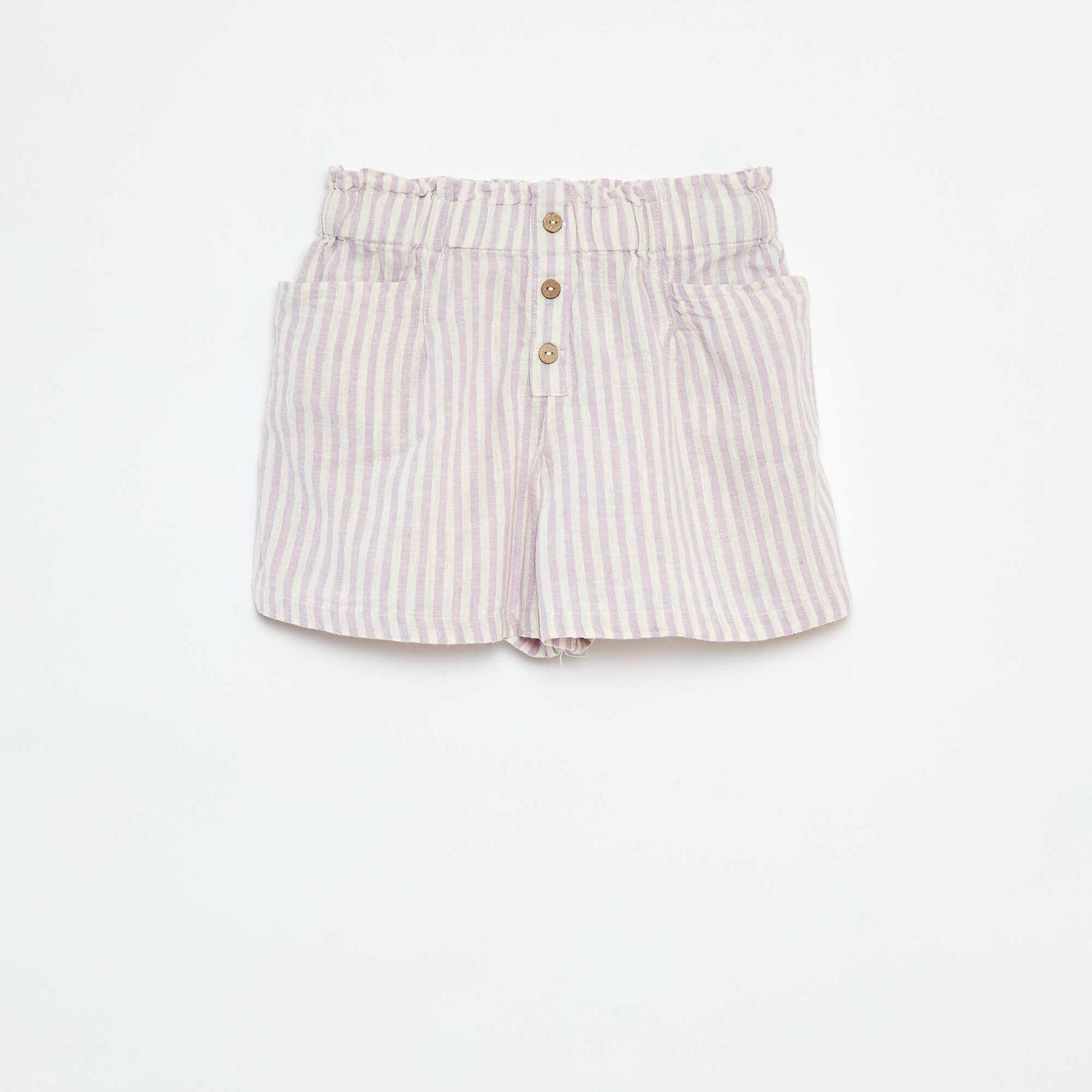 Short fluide à rayures VIOLET