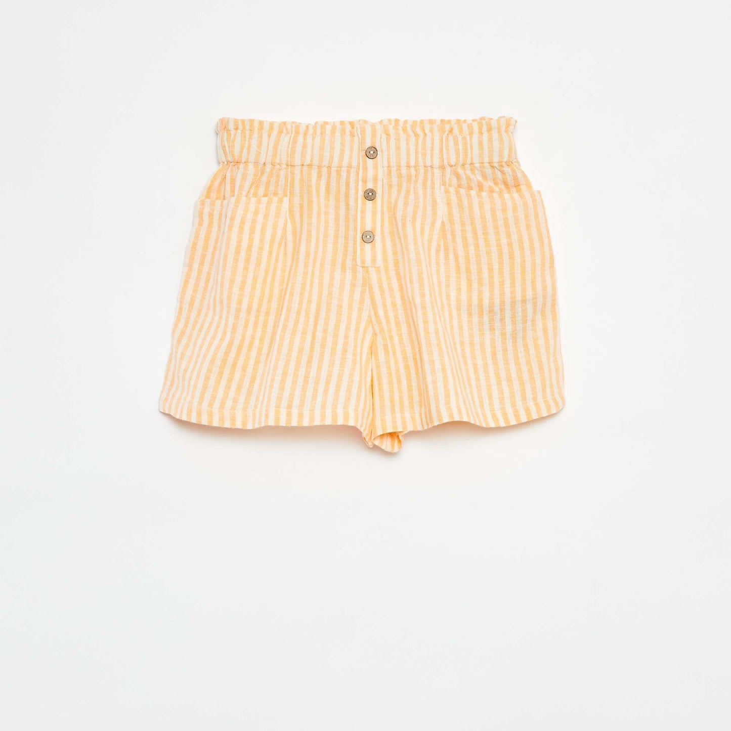 Short fluide à rayures ORANGE