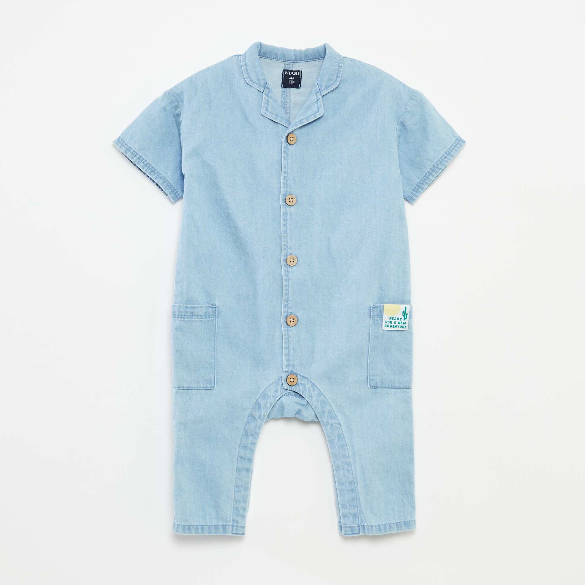 Combinaison longue en denim BLEU
