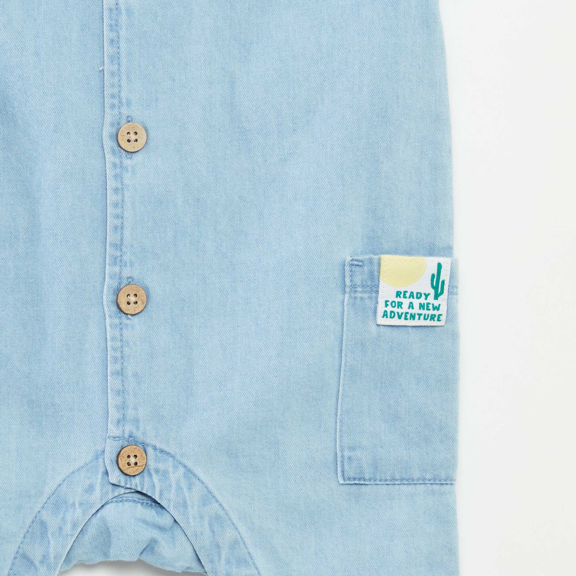 Combinaison longue en denim BLEU