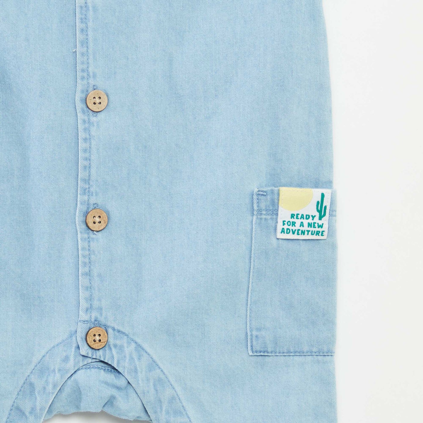 Combinaison longue en denim BLEU
