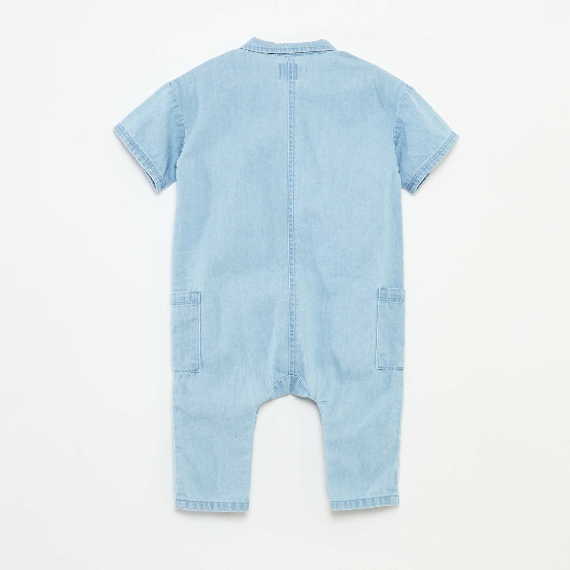 Combinaison longue en denim BLEU
