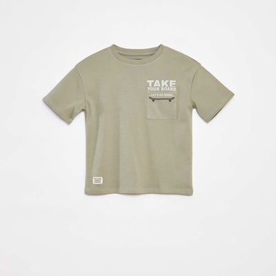 T-shirt avec poche imprimée VERT