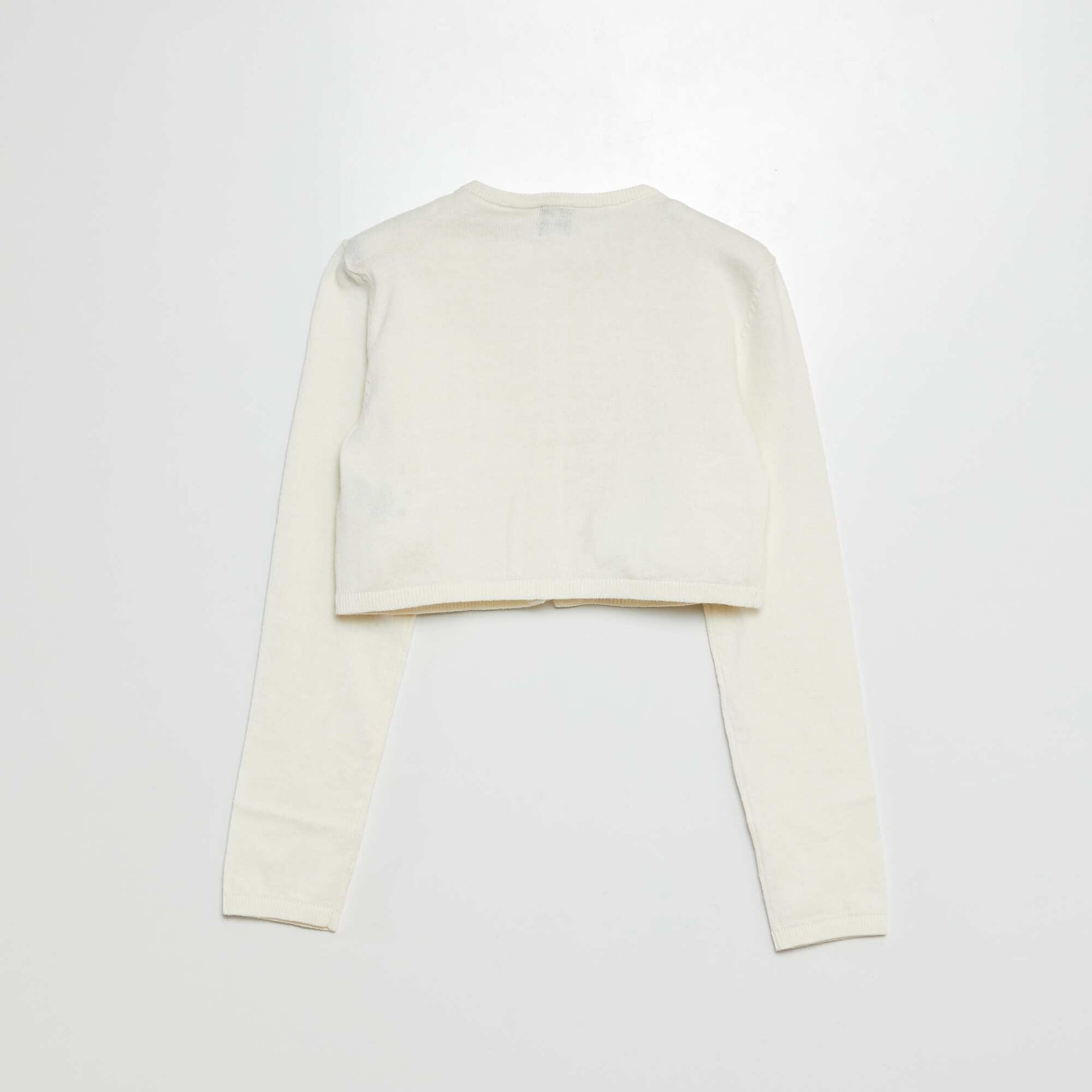 Gilet court bolero côtelé BLANC