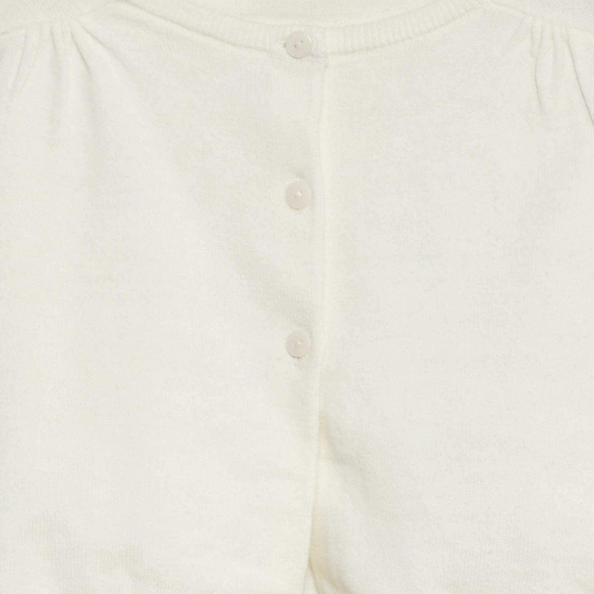 Gilet court bolero côtelé BLANC