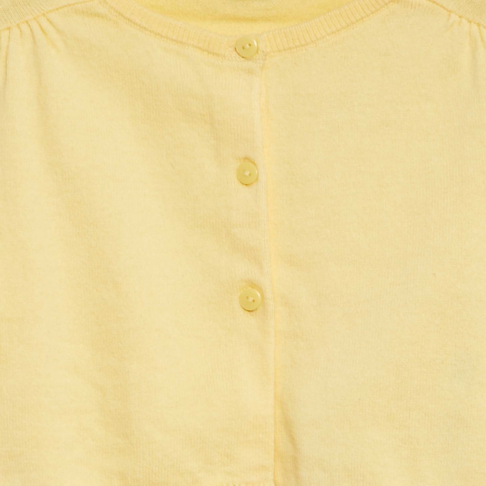 Gilet court bolero côtelé JAUNE