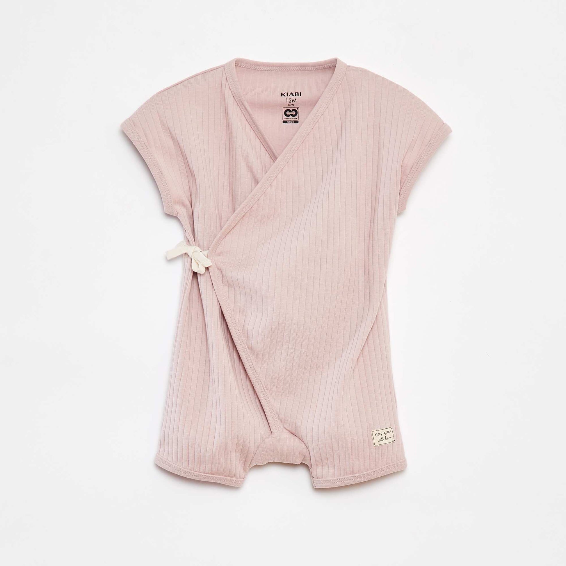 Barboteuse cache cœur ROSE