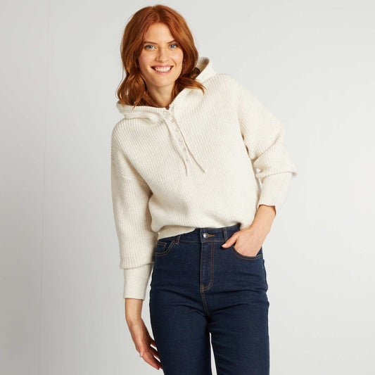 Pull à capuche BEIGE