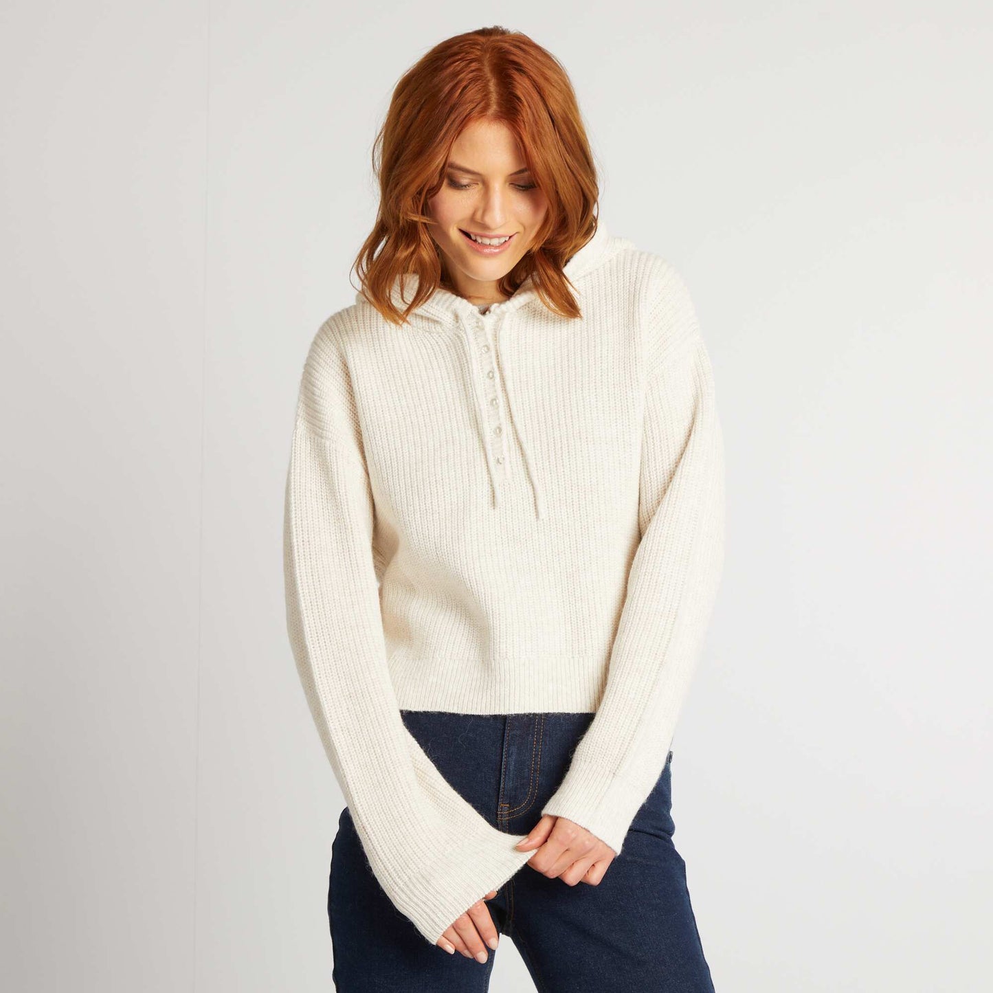 Pull à capuche BEIGE