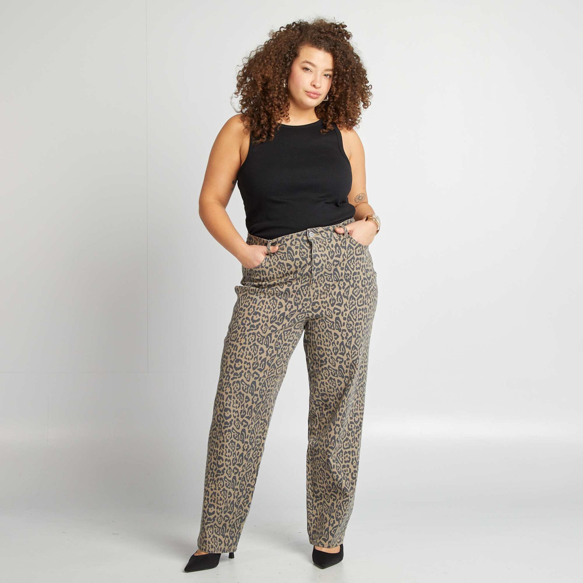 Pantalon droit 'léopard' LéOPARD