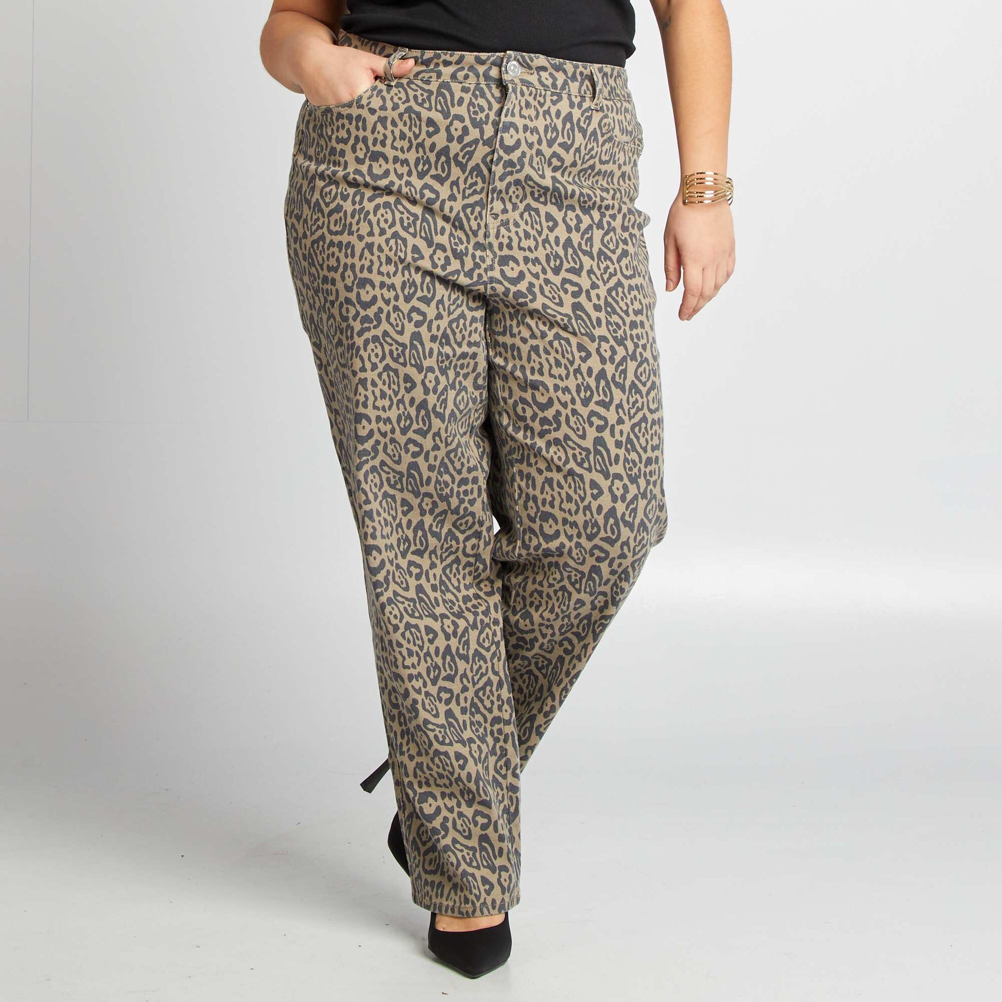 Pantalon droit 'léopard' LéOPARD