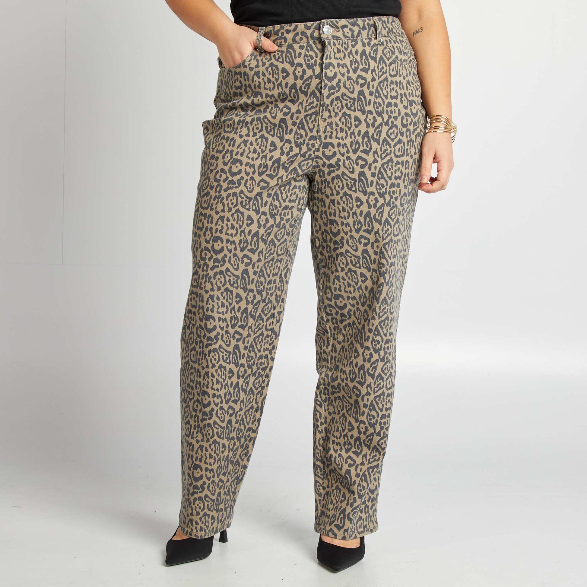Pantalon droit 'léopard' LéOPARD