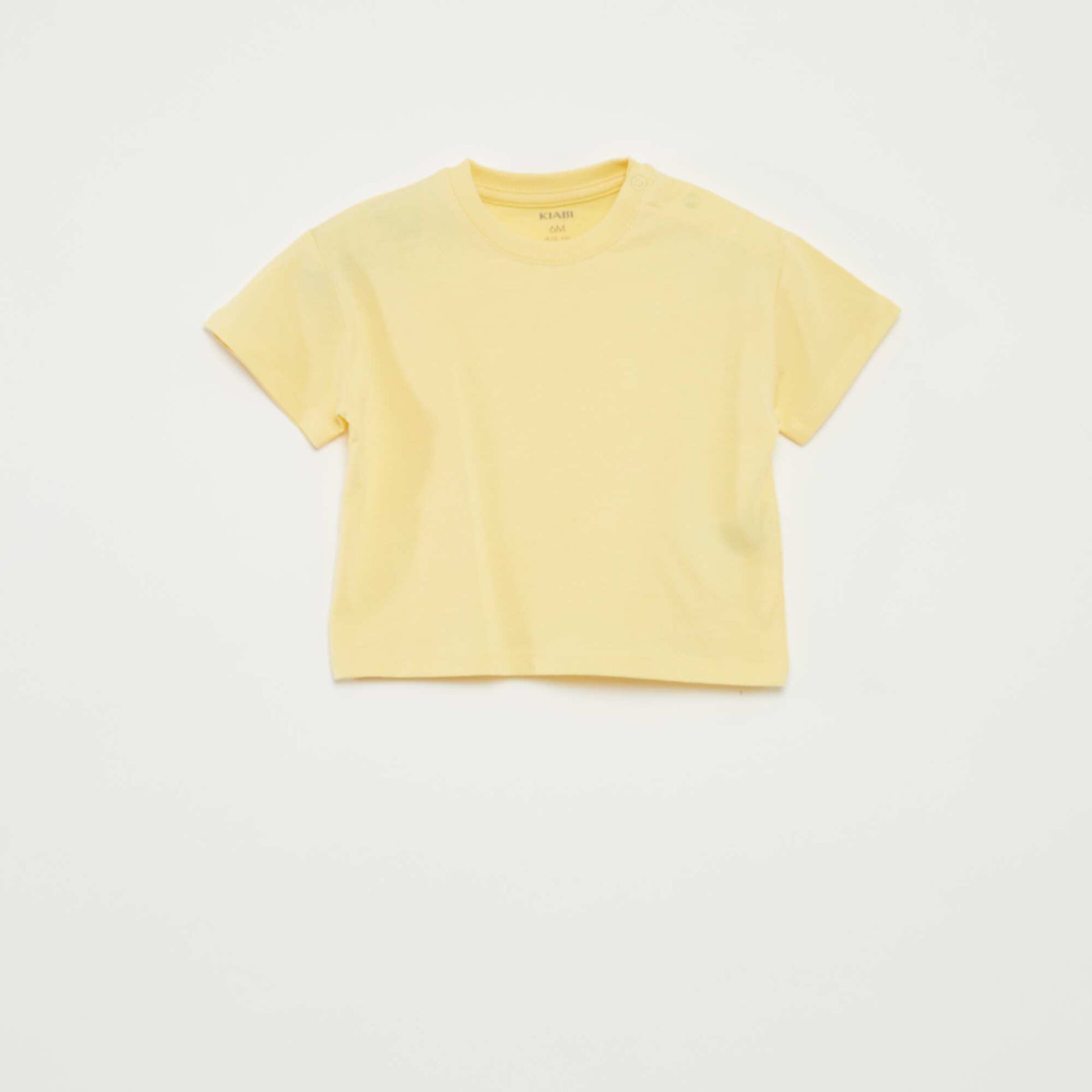 Lot de 2 t-shirts à manches courtes et col rond BLANC