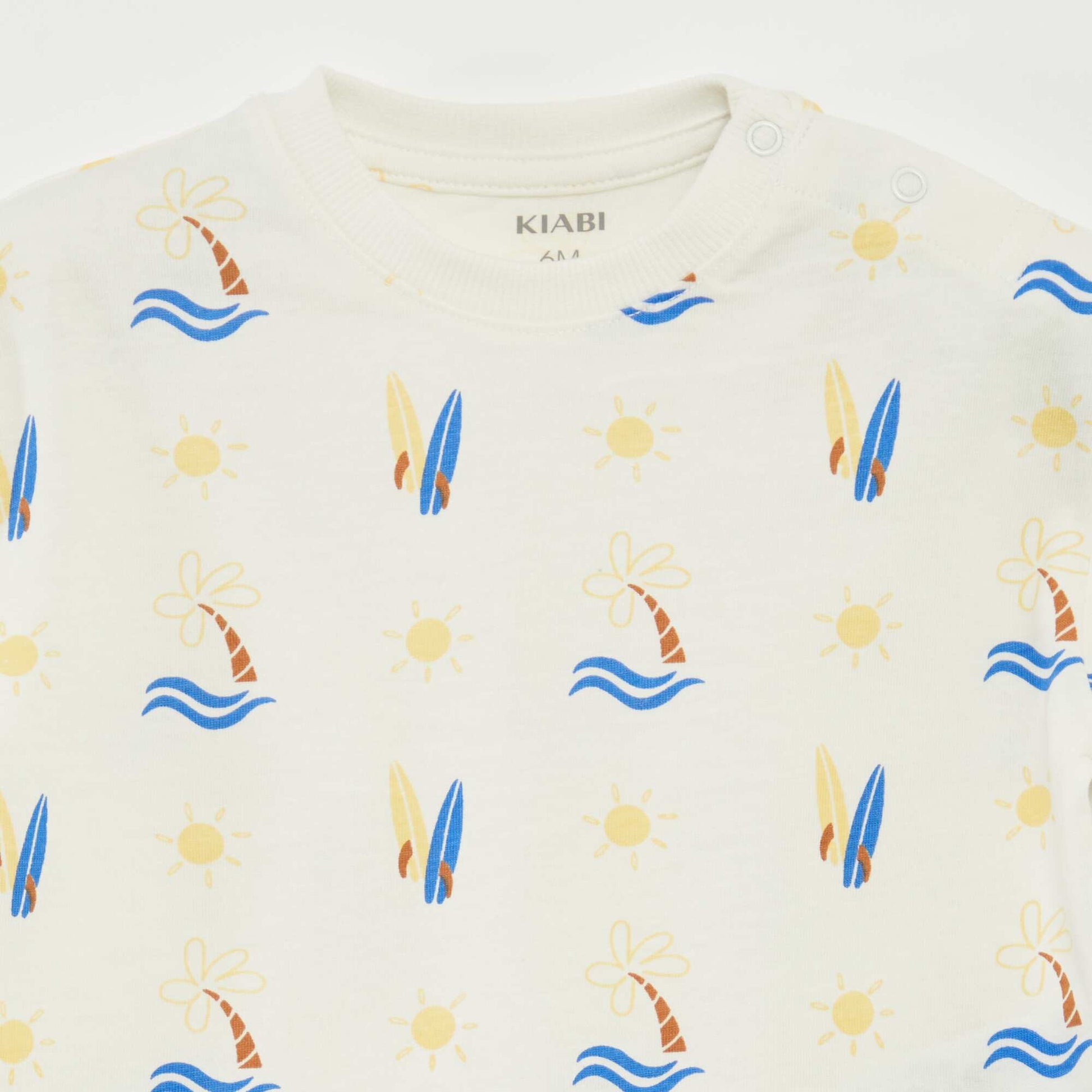 Lot de 2 t-shirts à manches courtes et col rond BLANC