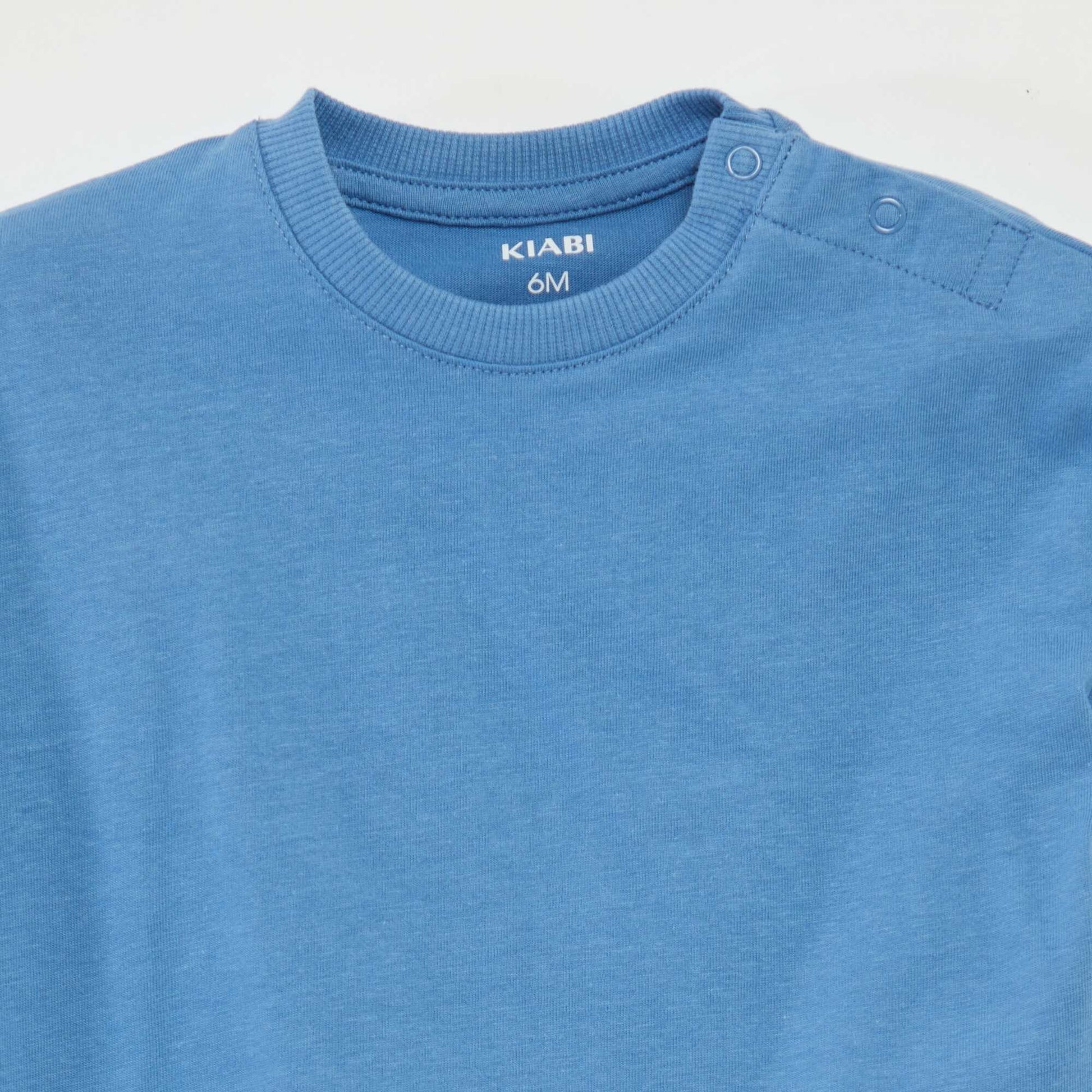 Lot de 2 t-shirts à manches courtes et col rond BLANC