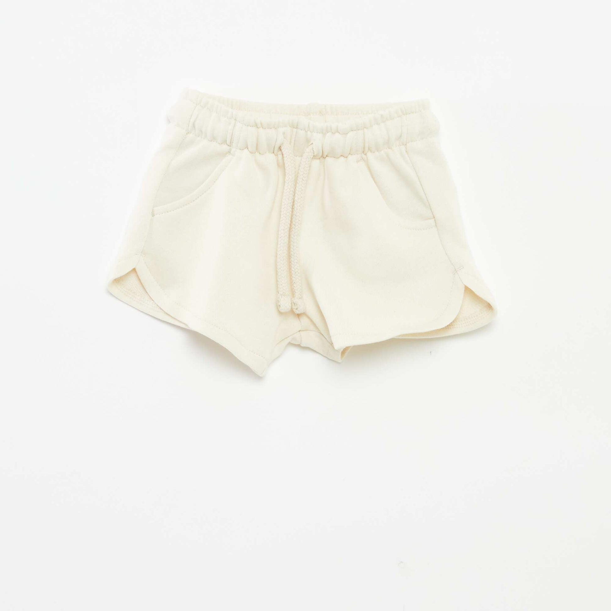 Short uni avec poches BLANC