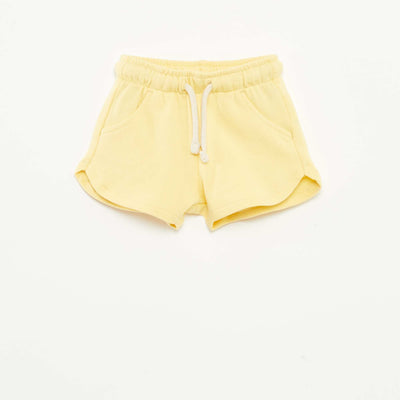Short uni avec poches JAUNE