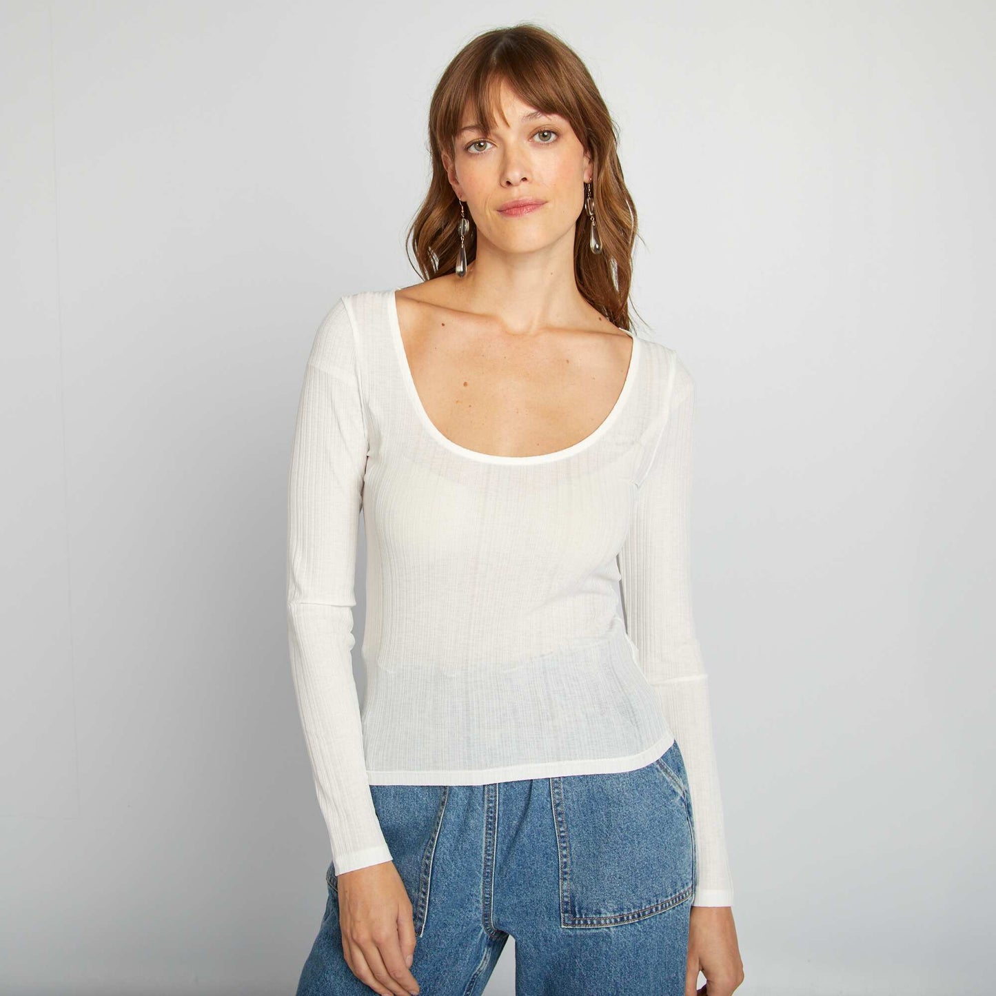 T-shirt l ger c tel blanc