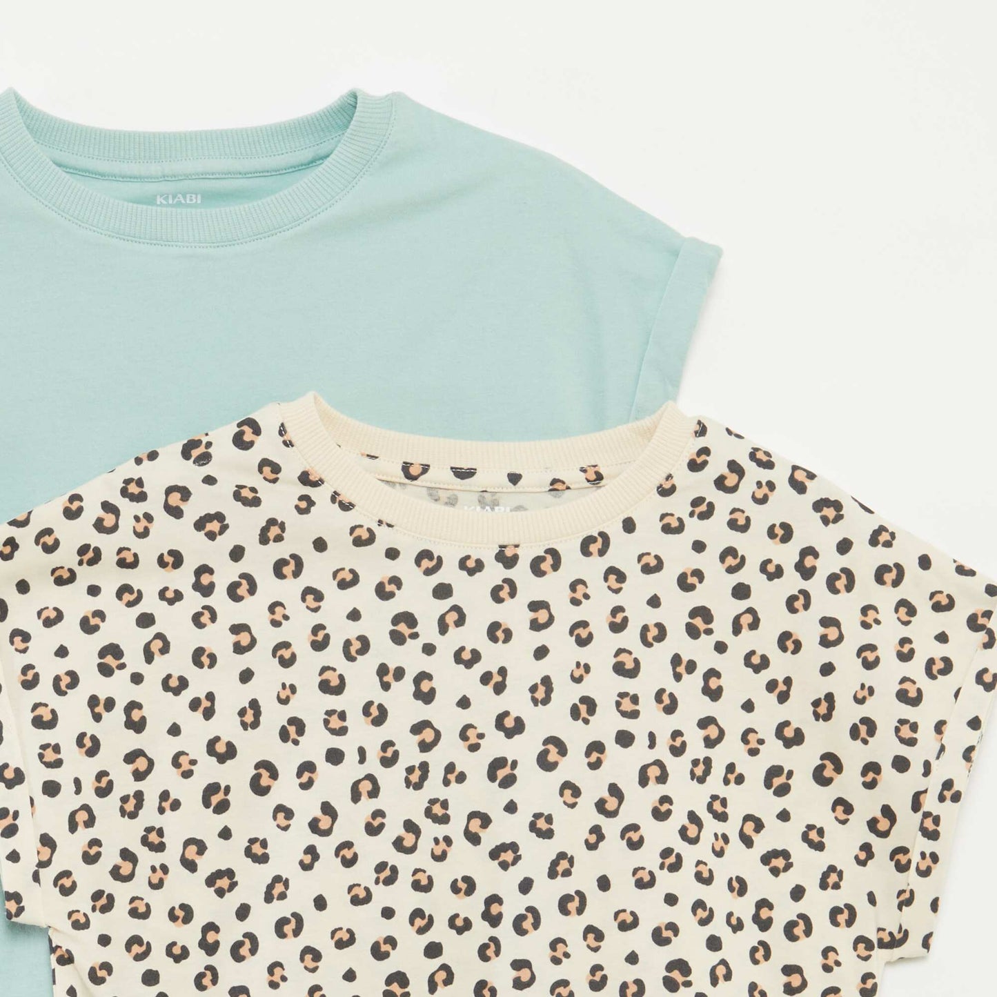 Lot de 2 t-shirts en coton BEIGE