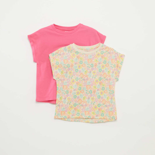 Lot de 2 t-shirts en coton BLANC