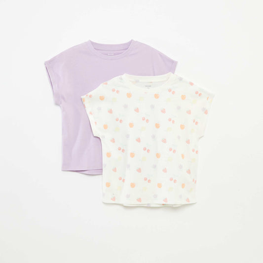 Lot de 2 t-shirts en coton BLANC