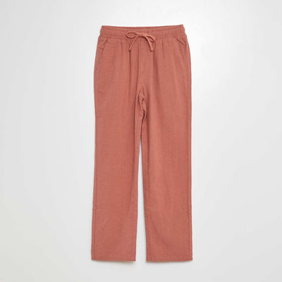 Pantalon regular en lin ROSE