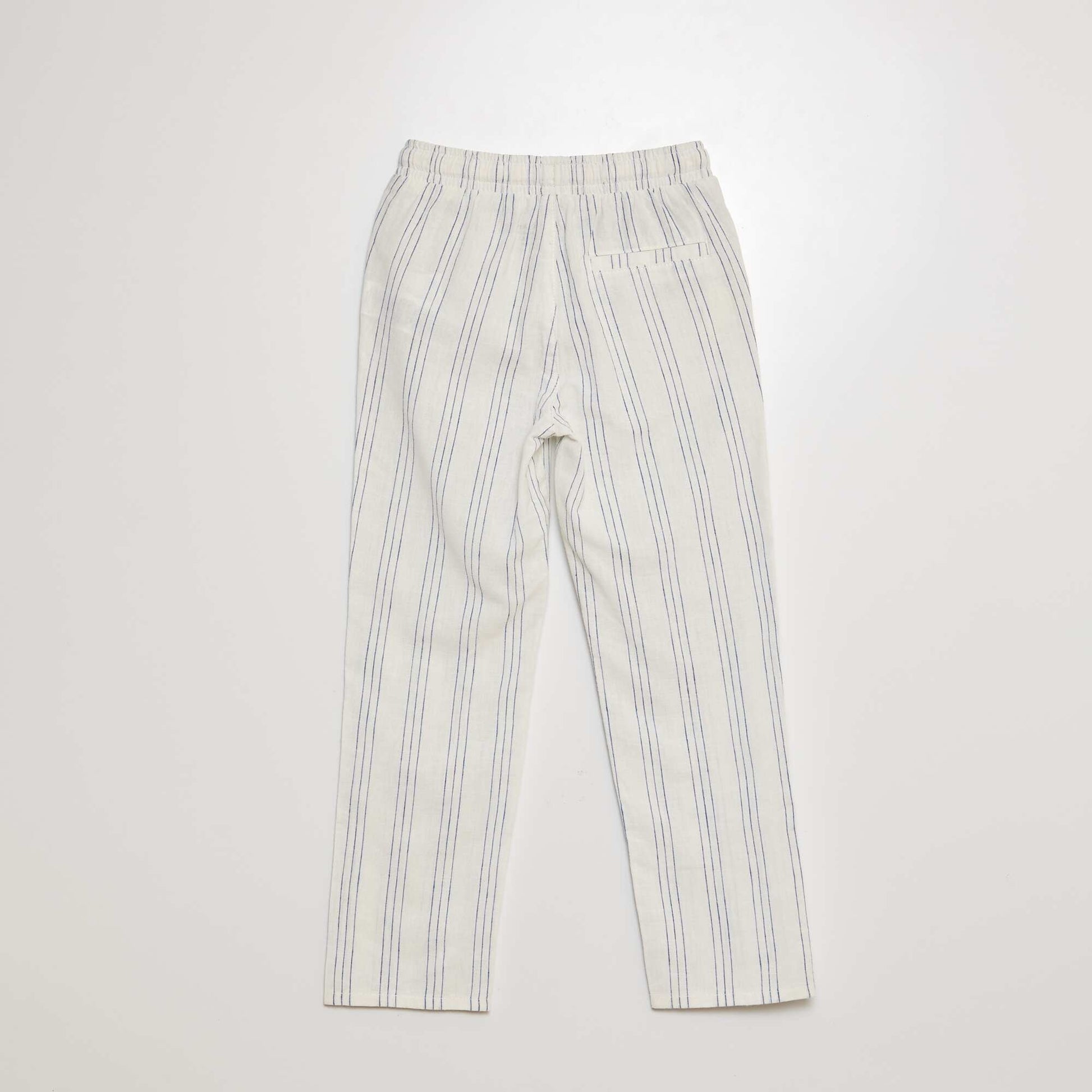 Pantalon regular en lin VERT