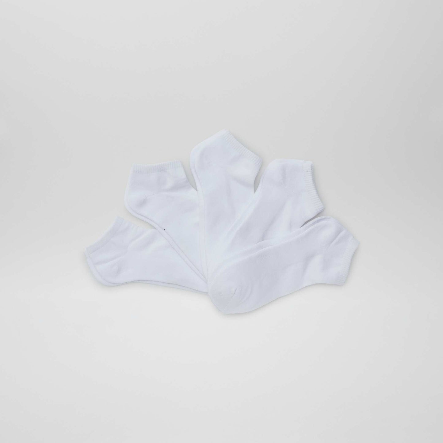Lot de 5 paires de chaussettes invisibles BLANC