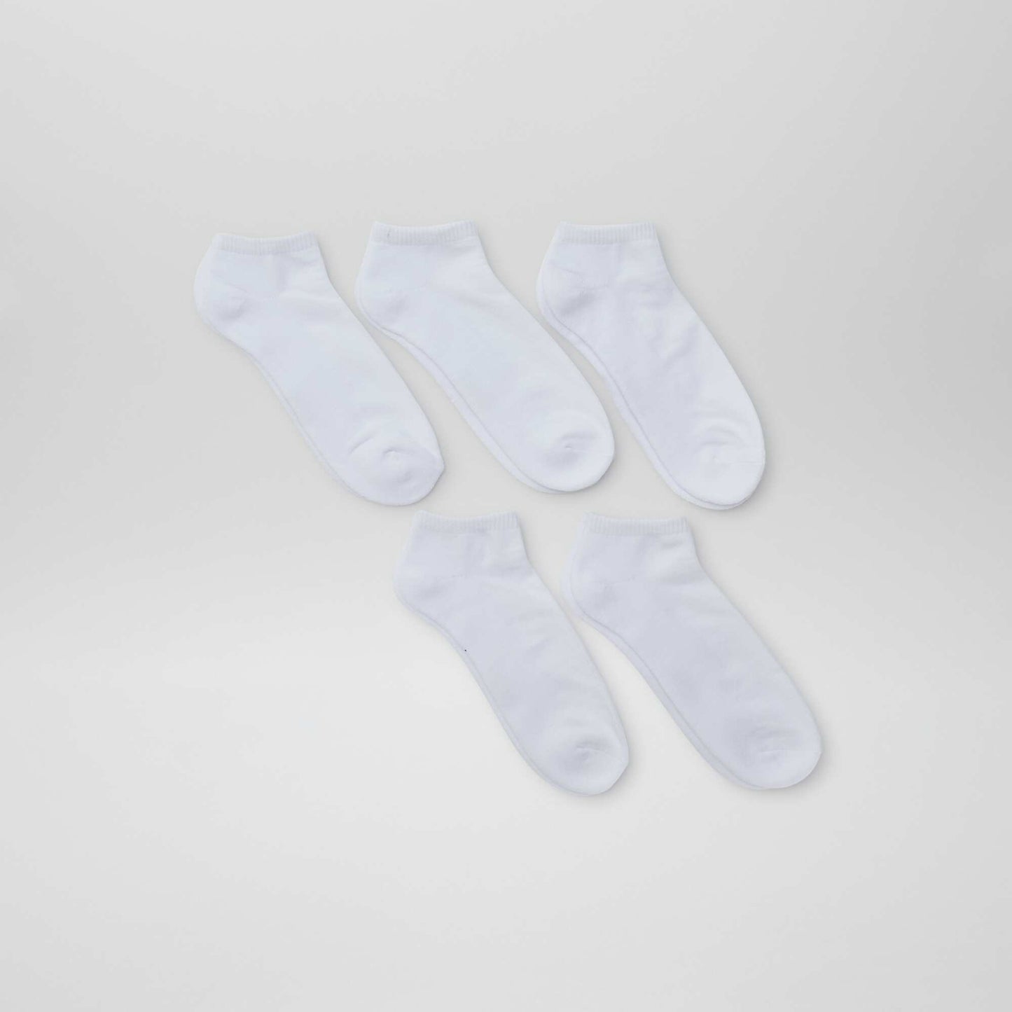 Lot de 5 paires de chaussettes invisibles BLANC