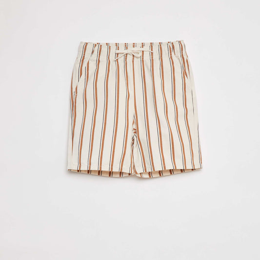 Bermuda avec taille élastiquée BEIGE