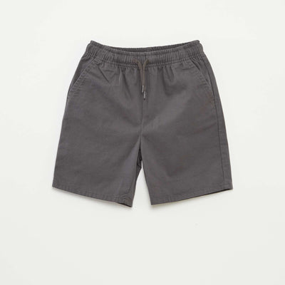 Bermuda type chino uni GRIS