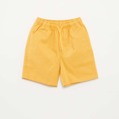 Bermuda type chino uni JAUNE