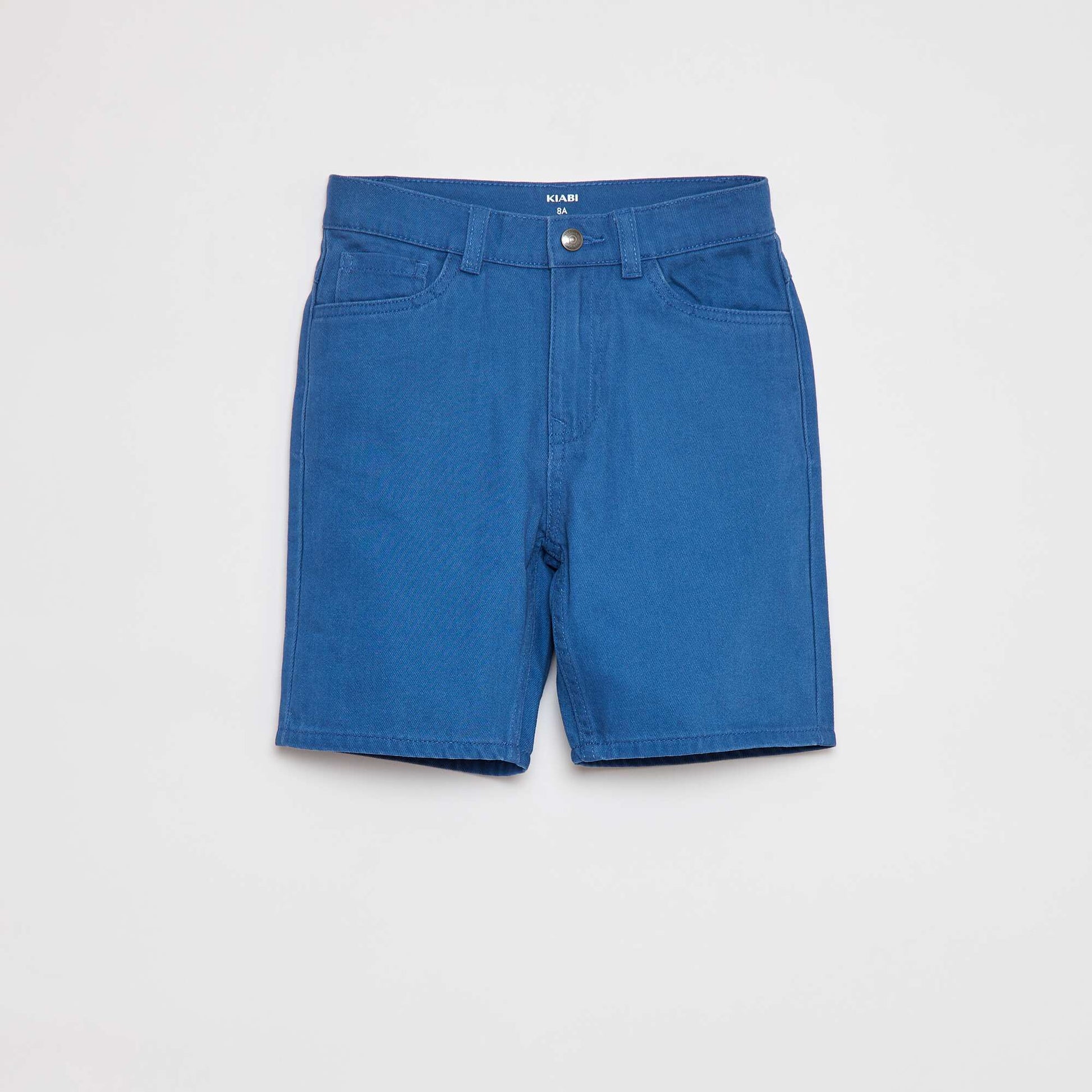 Bermuda en twill coupe loose BLEU