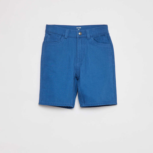 Bermuda en twill coupe loose BLEU