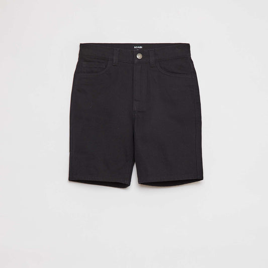 Bermuda en twill coupe loose NOIR