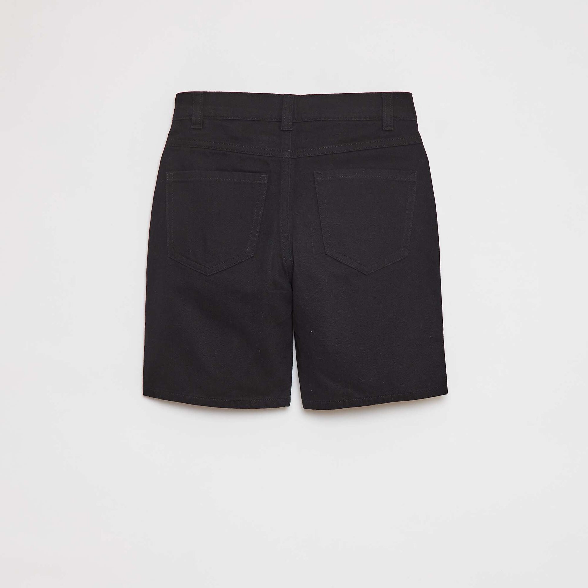 Bermuda en twill coupe loose NOIR