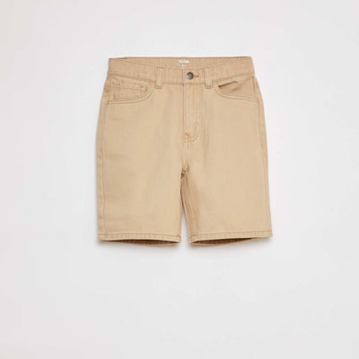 Bermuda en twill coupe loose BEIGE
