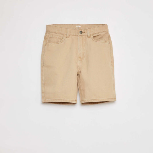 Bermuda en twill coupe loose BEIGE