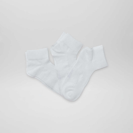 Lot de 3 chaussettes de sport BLANC