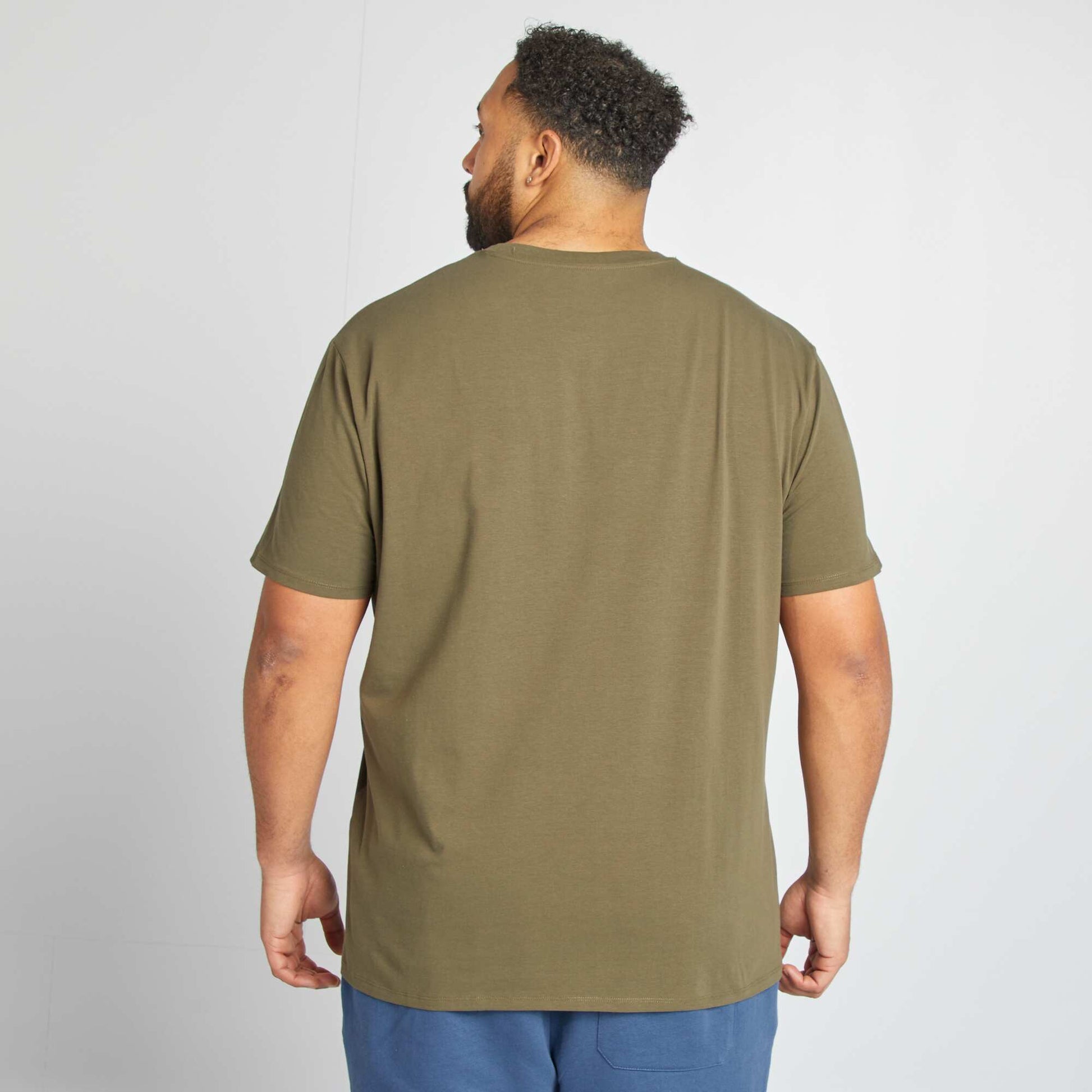 T-shirt uni manches courtes KAKI