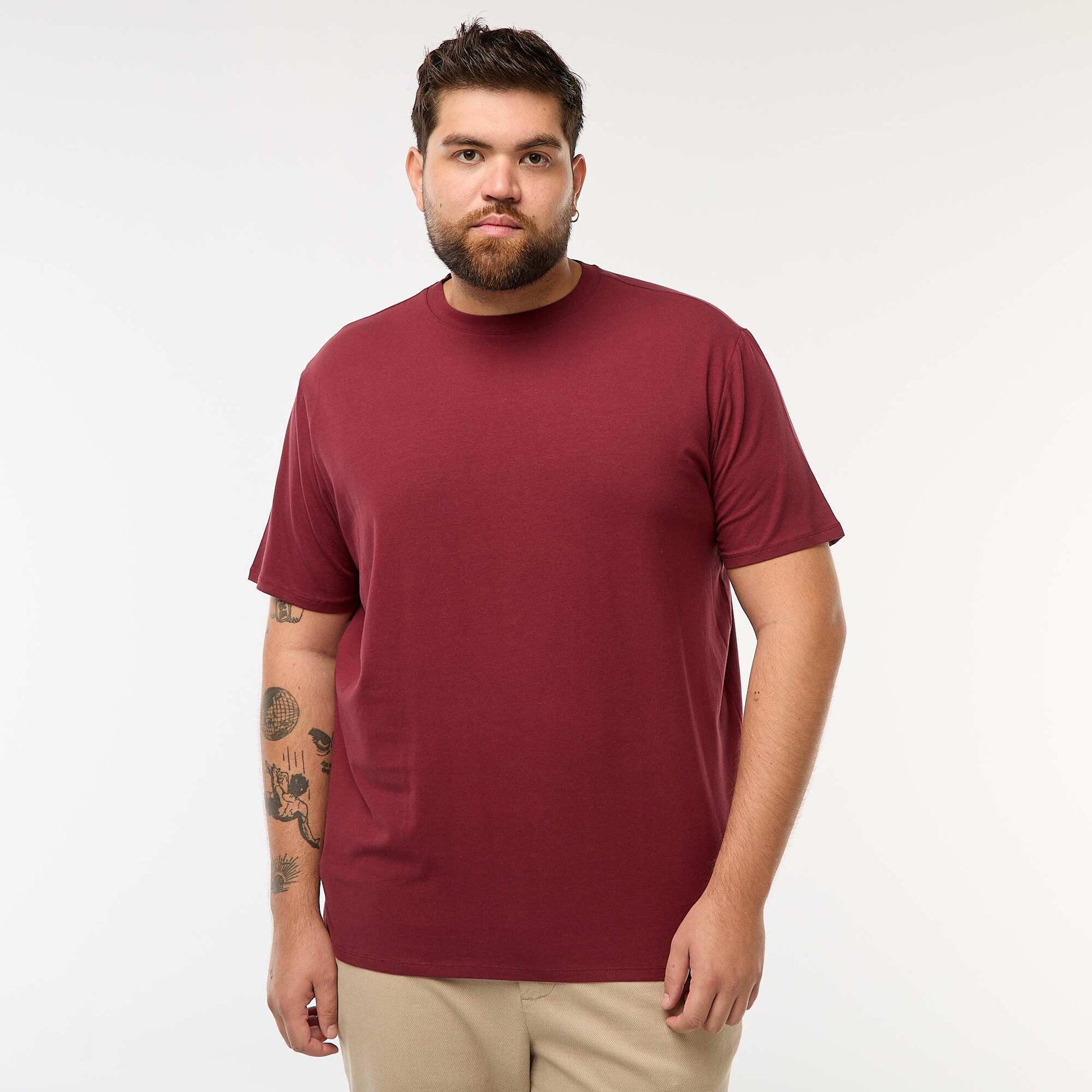 T-shirt uni manches courtes ROUGE