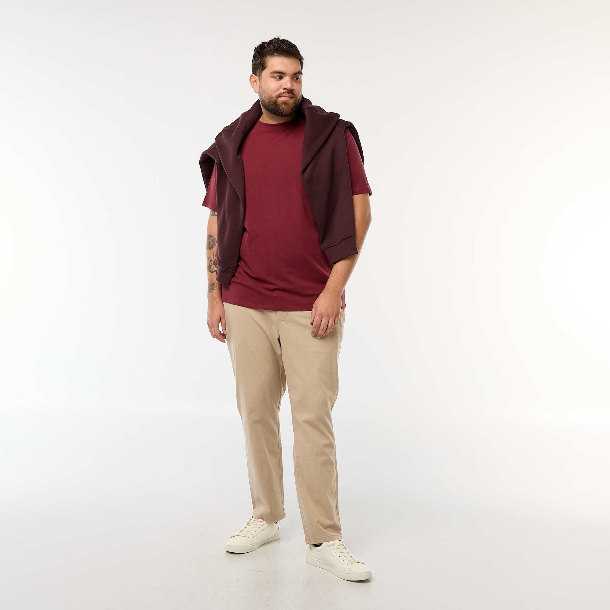 T-shirt uni manches courtes ROUGE