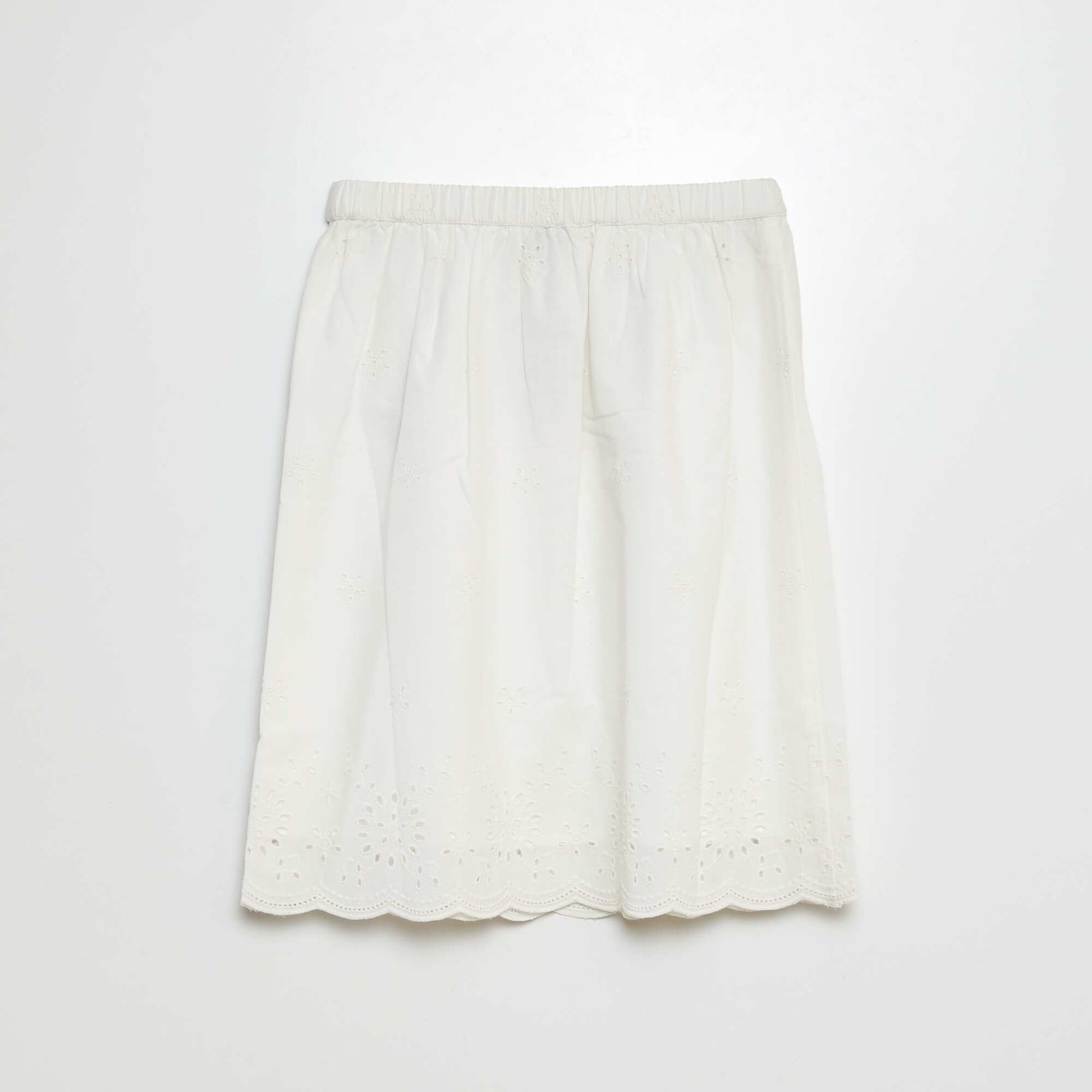 Jupe motifs dentelle BLANC
