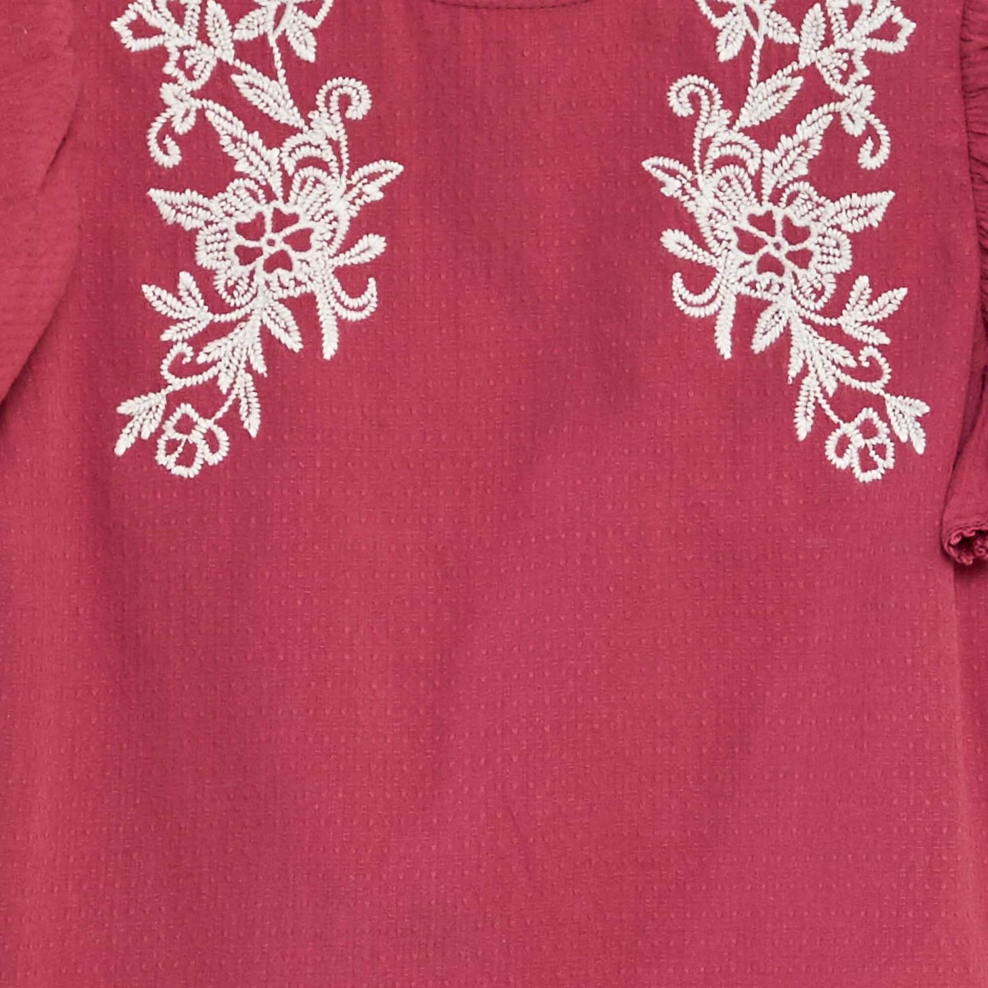 Blouse à manches courtes avec broderies VIOLET